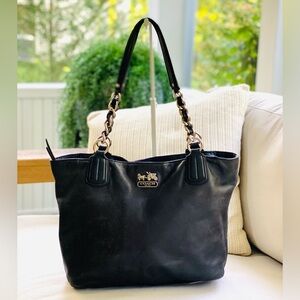 Coach ‘Madison’ East West Black soft Leather Tote